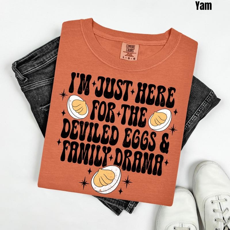 Deviled Eggs & Drama Comfort Colors T-Shirt 'NLB' Hoodie, Sweatshirt | InkThreadWorks.com