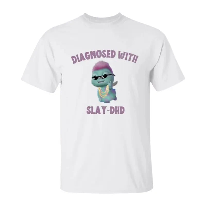 Diagnosed With Slay, Unisex Heavy Cotton Tee, Bibble Shirt, T- shirt For Man for women Top Menswear Underwear Tshirt...