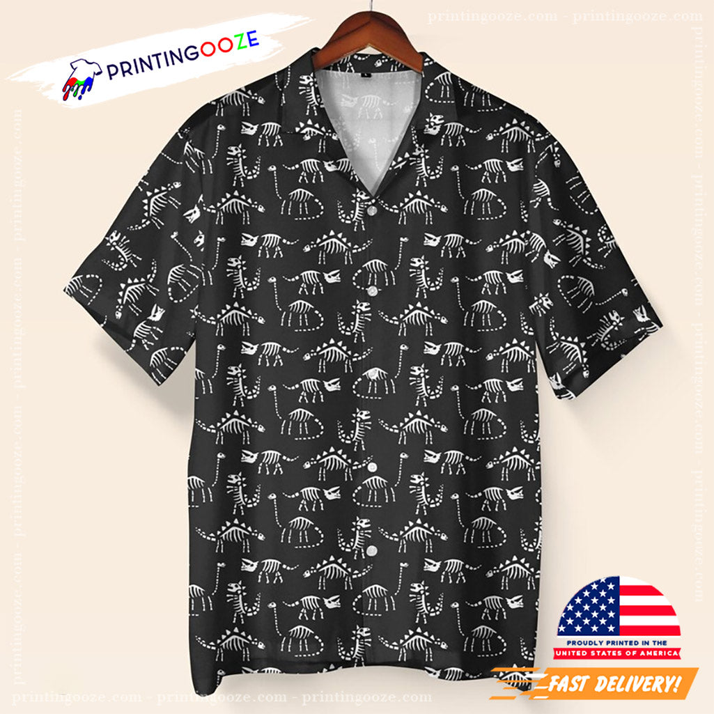 Dinosaur Skeleton Funny Reptile Hawaiian Shirt