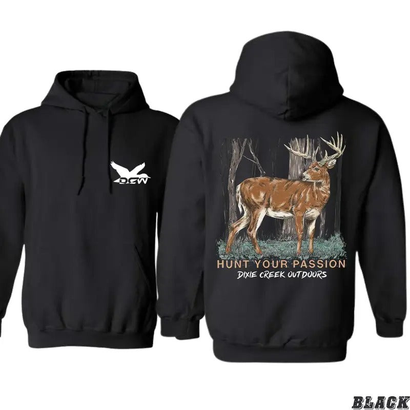 Dixie Creek Outdoors Hoodie - Deer Hunting, Camo Country Hoodies, Perfect for Outdoor Enthusiasts, Ideal for Casual Wear,...