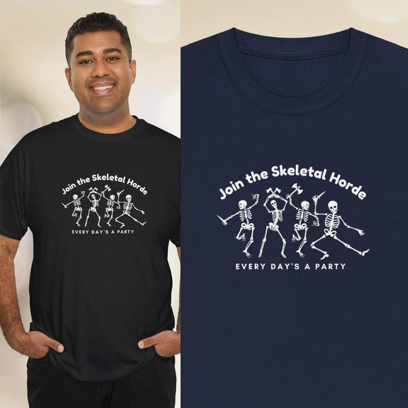 Dnd Funny Tee, Dungeons And Dragons Shirt, Skeletal Horde Tee, Dnd Skeleton Shirt, Gift For Dad TShirt, Role Player Game Night Tee