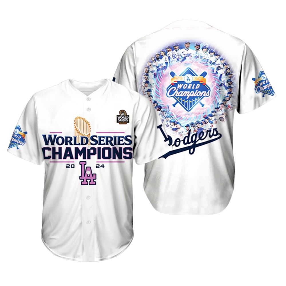 Dodgers 2024 World Series Champions Baseball Jersey - Grishko.com