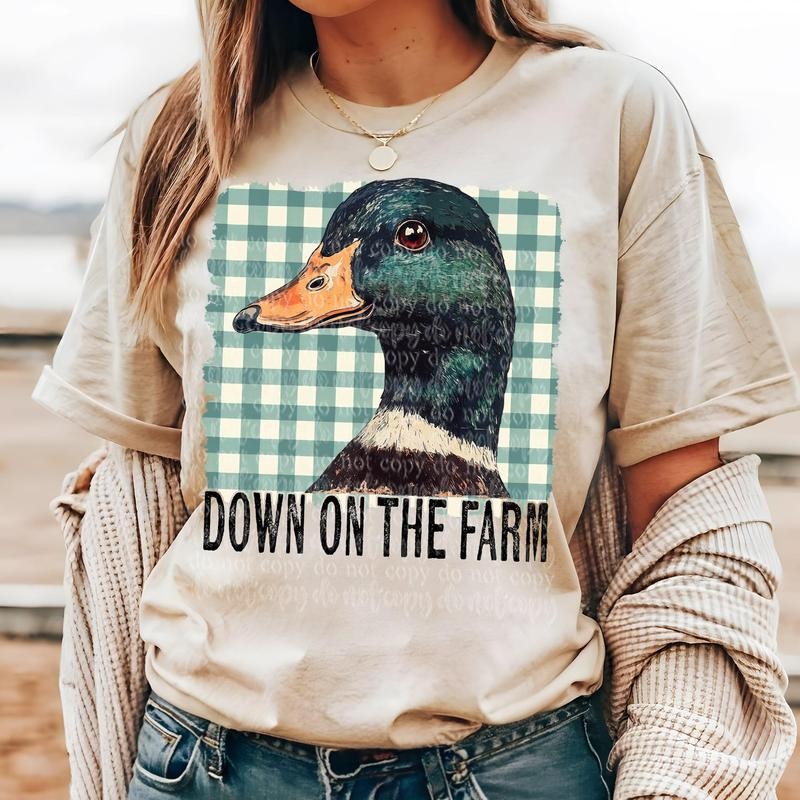 Down on the Farm Duck DTF Transfers - THIS IS NOT A SHIRT style 02 Hoodie, Sweatshirt | InkThreadWorks.com