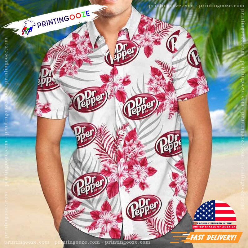 Dr. Pepper Flower Hawaiian Shirt