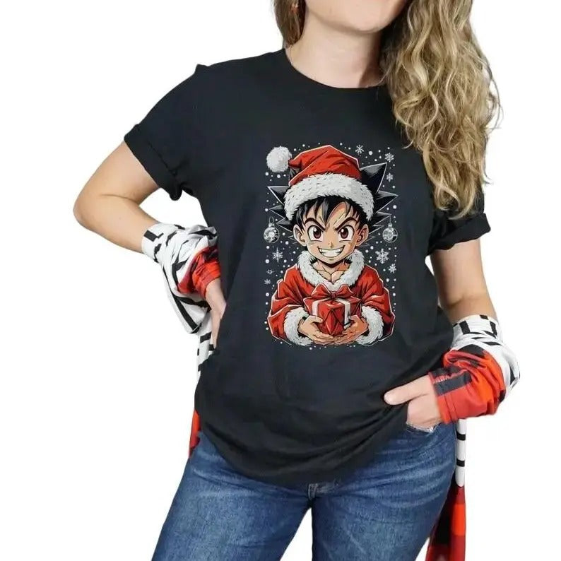 Dragon Ball Z Goten Inspired Christmas Tee, Christmas Gift Anime, Goten Goku, Goten DBZ, Xmas Goten, Anime Xmas,Anime Christmas Gifts,Goten