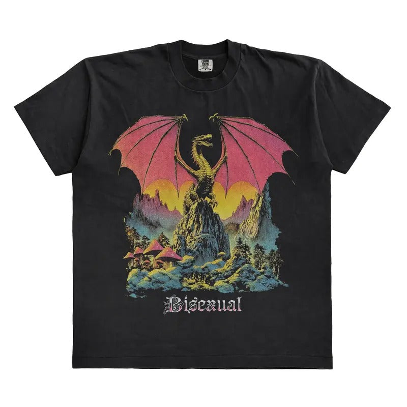 Dragon Bisexual Fantasy 60s T-Shirt Sweatshirt Hoodie | InkThreadWorks.com