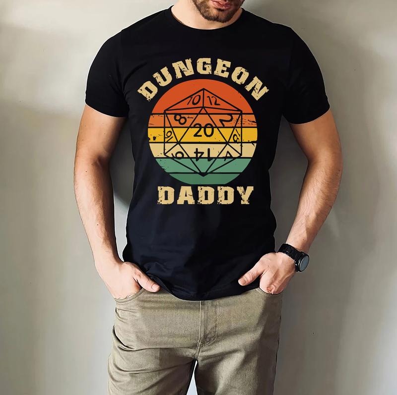 Dungeon Daddy T-shirt , DnD Dungeon Dad Shirt , Fathers Day Gift T-shirt Hoodie, Sweatshirt | InkThreadWorks.com