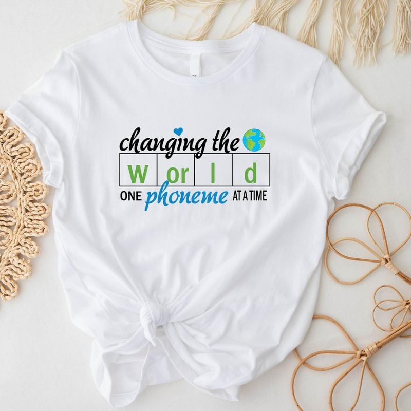 Dyslexia Teacher T-Shirt, Changing The World One Phoneme At A Time Shirt, Literacy Coach Hoodie, Sweatshirt