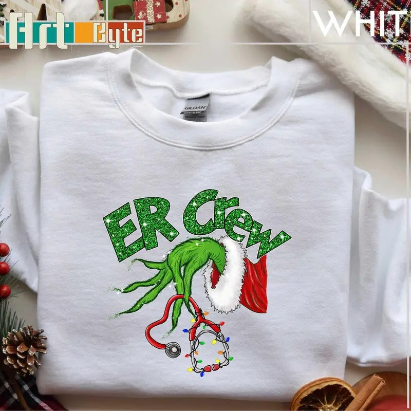 ER Crew Sweatshirt, Emergency Department Shirt, Christmas Emergency Department Sweatshirt, Gift For Nurse, Gift for Christmas