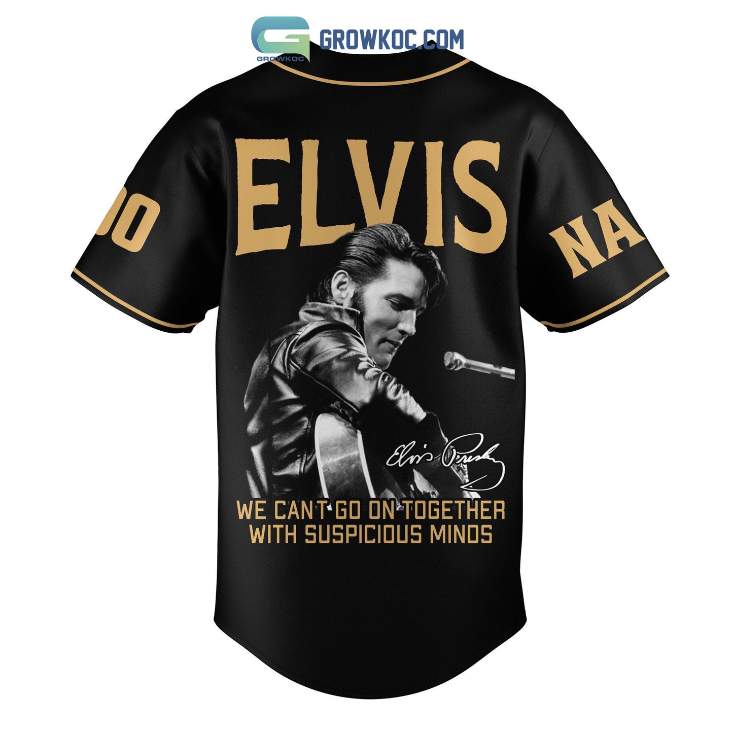 Elvis Presley King Of Rock N Roll Personalized Baseball Jersey