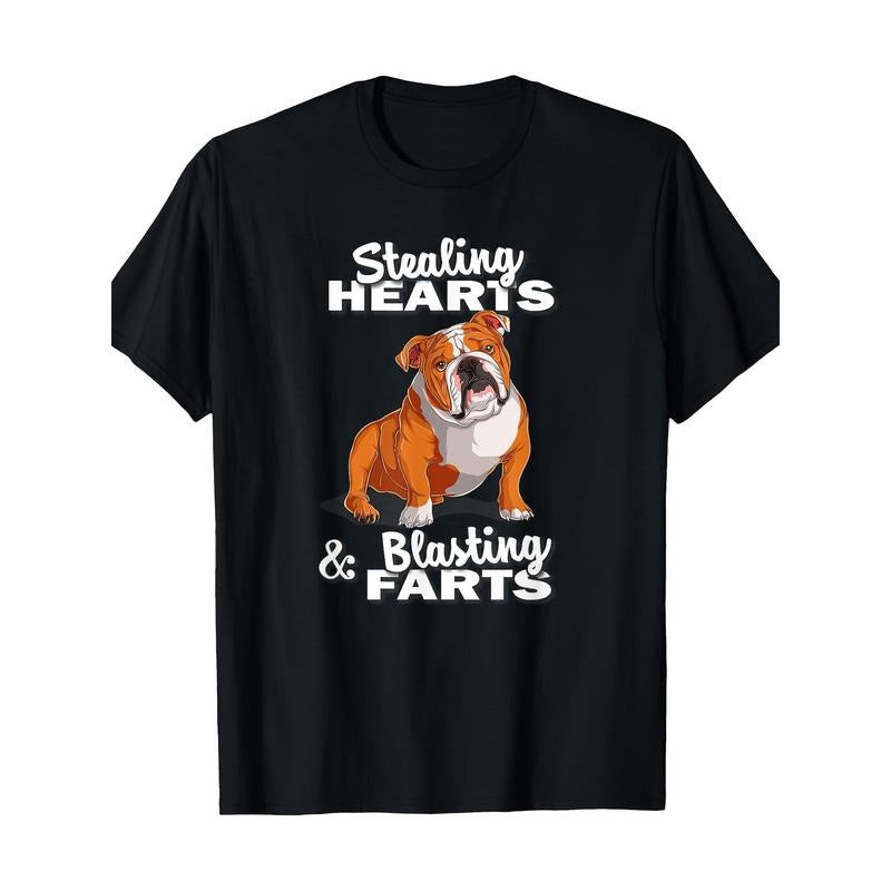 English Cute Bulldog T-Shirt Made in USA