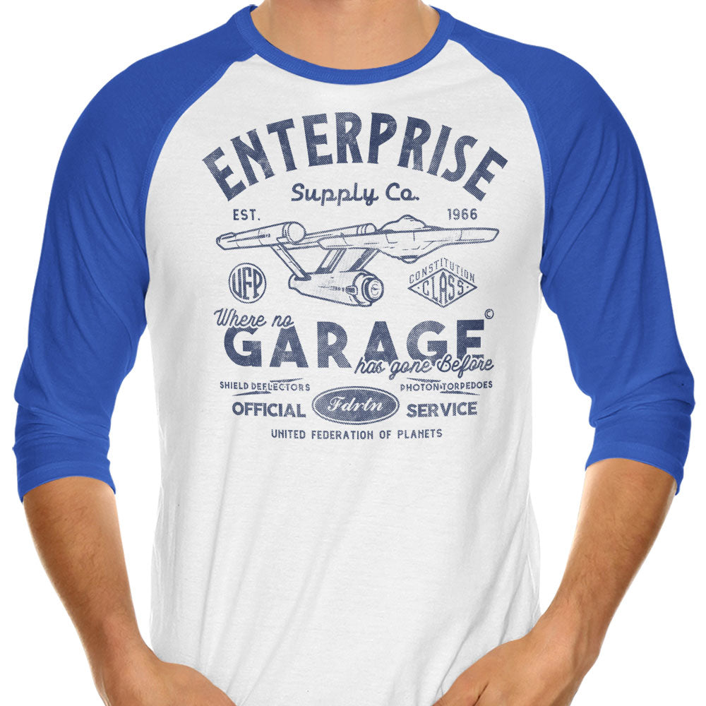 Enterprise Garage - 3/4 Sleeve Raglan T-Shirt