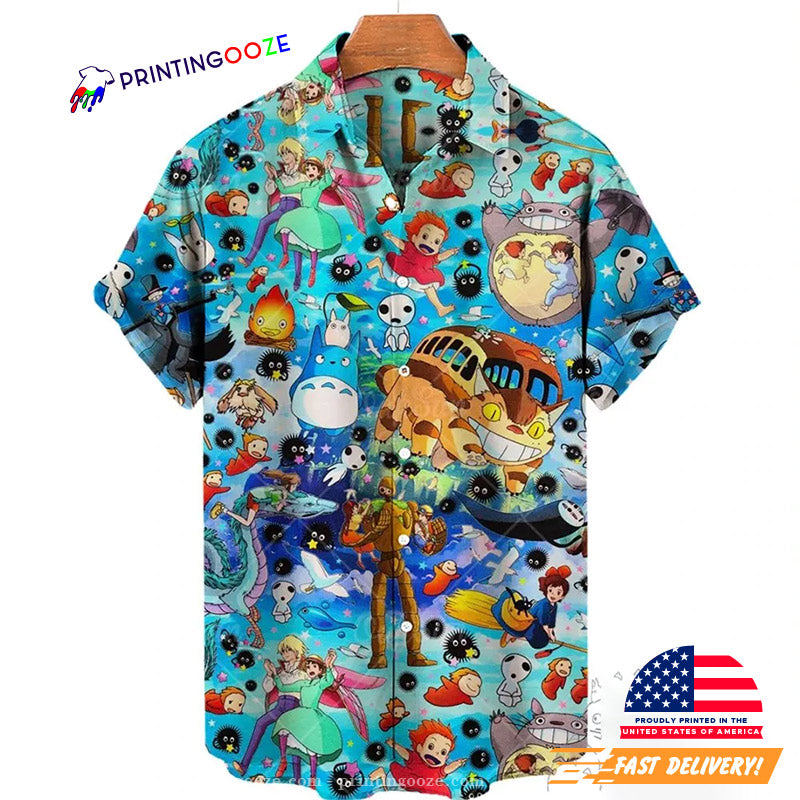Everyone Is Here Ghibli Characters Hawaiian Shirt