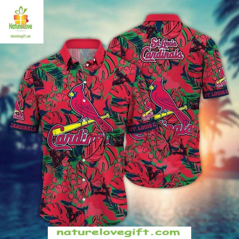St Louis Cardinals MLB Hawaiian Shirt Red Aloha Baseball Apparel