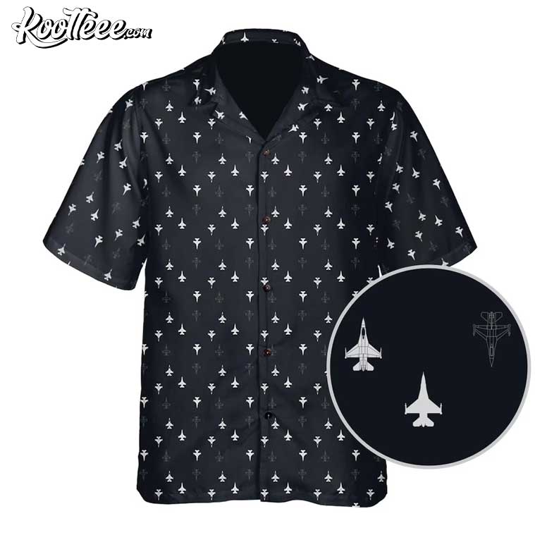 F16 Fighter Jet Aviation US Army Military Hawaiian Shirt