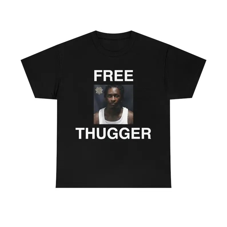 FREE THUGGER Young Thug Rapper Mugshot Tee, Gifts