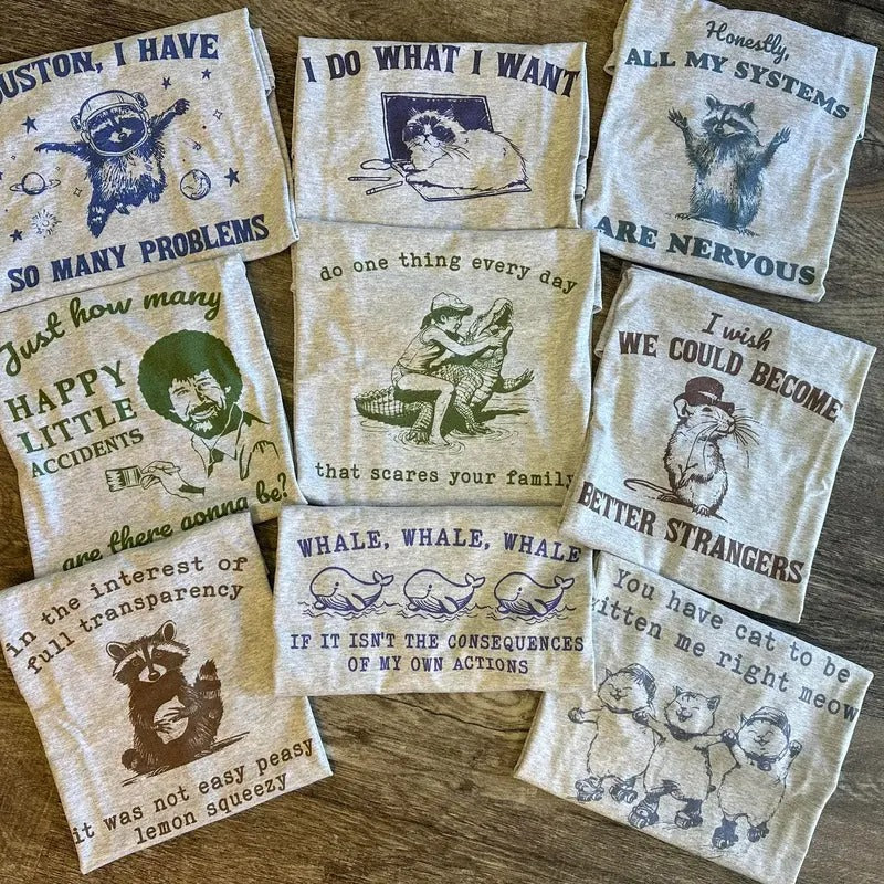 FUNNY SHIRTS VERSION ONE - 2 for 24 - Graphic Tee Bundle - Choose Your Designs- LEAVE DESIGN CHOICE AT CHECKOUT IN NOTES or the SECOND TEE IS OUR CHOICE - SET A