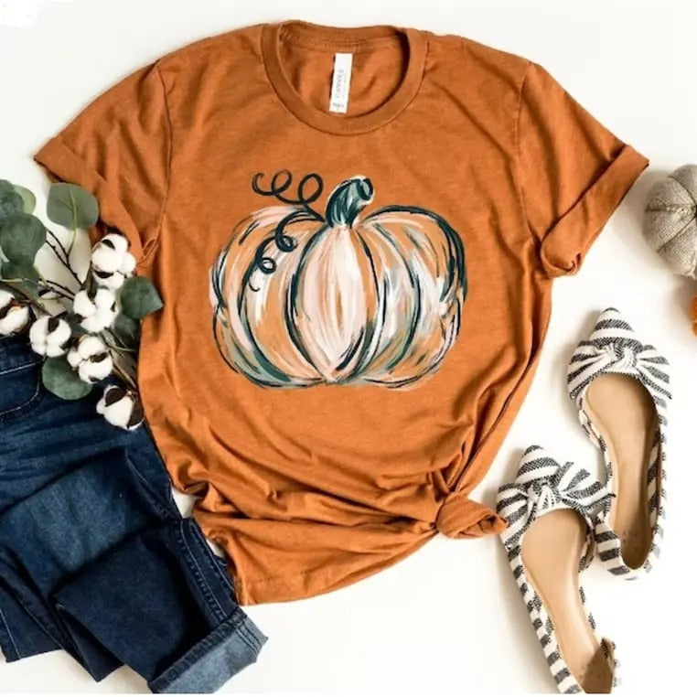 Fall Pumpkin Shirt, Cute Fall Shirt, Thanksgiving Tshirt, Graphic Tee for women, Pumpkin Spice Tee, Teacher Fall Shirt, Autumn Shirt, Fall T