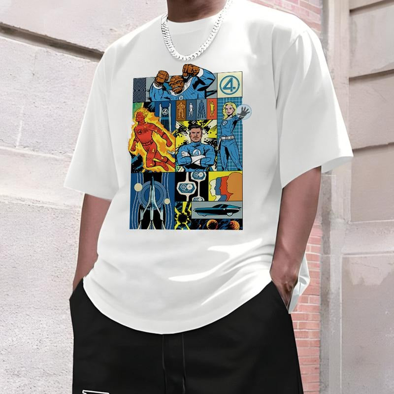 Fantastic Four T-Shirt, Retro Comic Tee, Abbey Road Parody Shirt Hoodie, Sweatshirt | InkThreadWorks.com