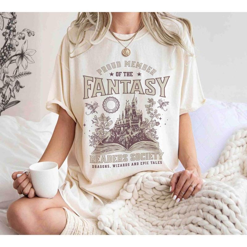 Fantasy Readers Society Shirt, Bookish Shirt for Romance, Readers Vintage, Reading Shirt, Gift for Book Lovers, Bookish...