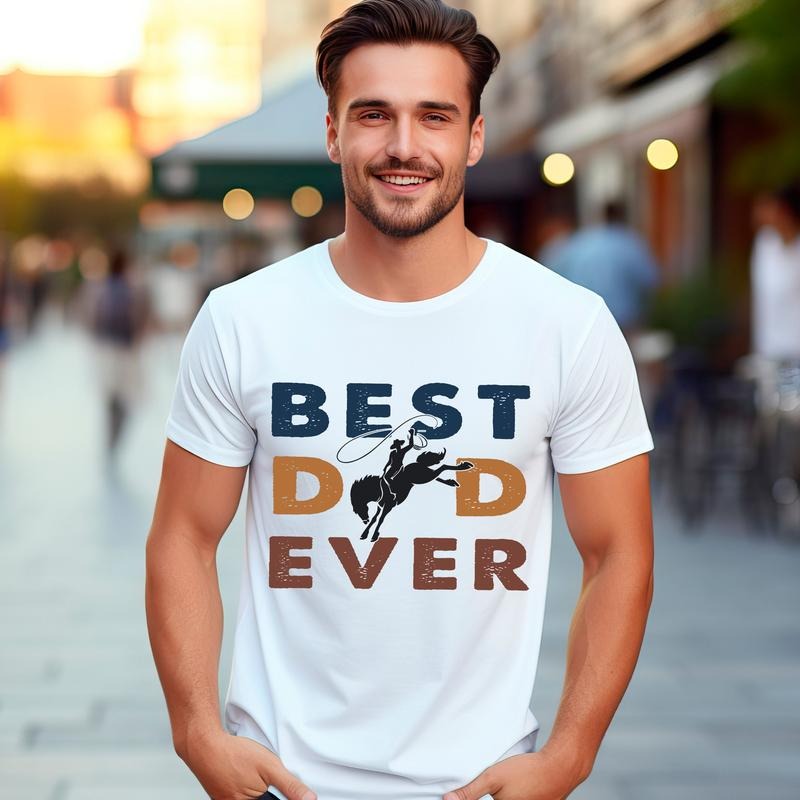 Father's Day Gifts Cowboy Dad T Shirt Hoodie Sweater Western Shirt Best Dad Ever Tee Funny Dad Shirt Tee Retro Cowboy Fathers Day Gift Cool Dad Shirt