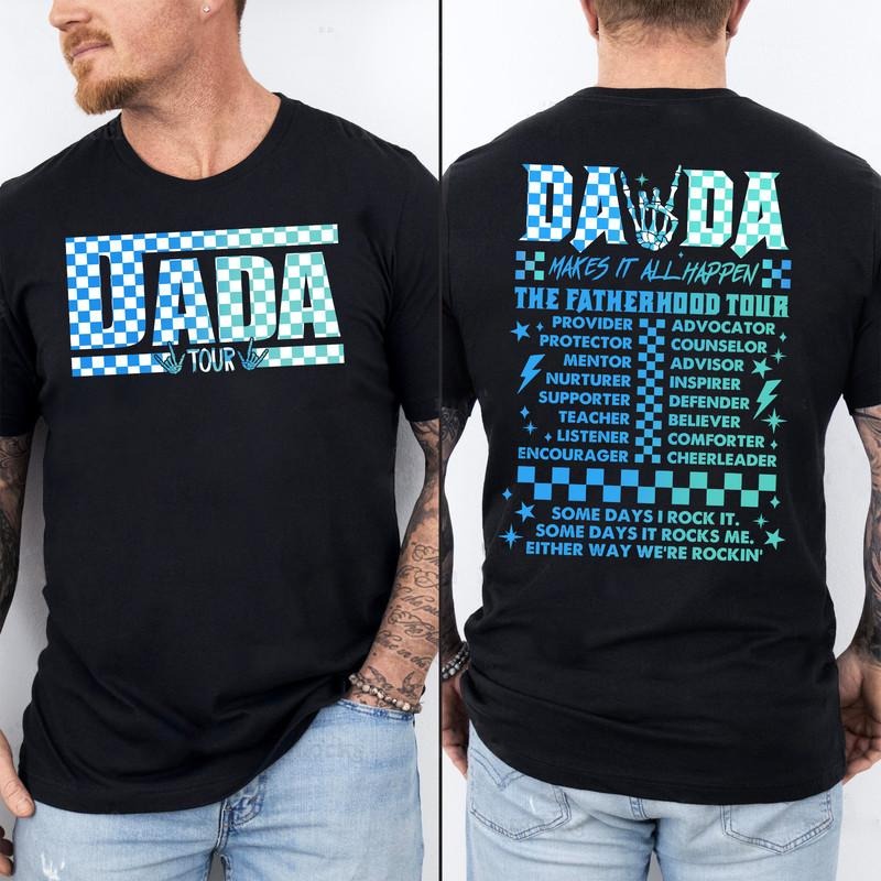 Fatherhood Tour Shirt, Sometimes I Rock It Sometimes It Rocks Me Shirt, Dad Rock Tour Sweatshirt, Funny Dada Tour Shirt
