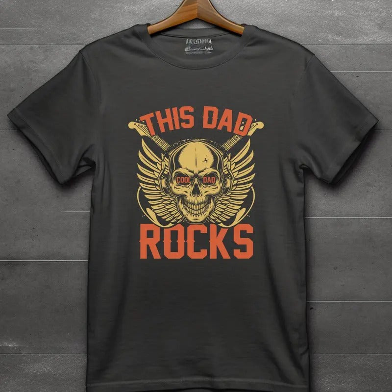 Fathers Day Tshirt This Dad Cool Dad Rocks Skull Skeleton Design Shirt Skull Skeleton Designed Gift For Dad sweater and...