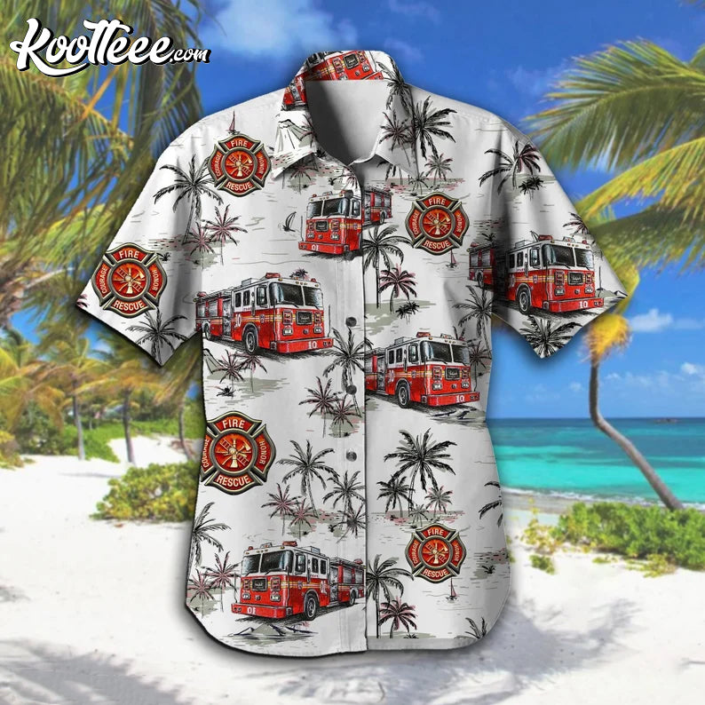 Firefighter Aloha Summer Casual Hawaiian Shirt