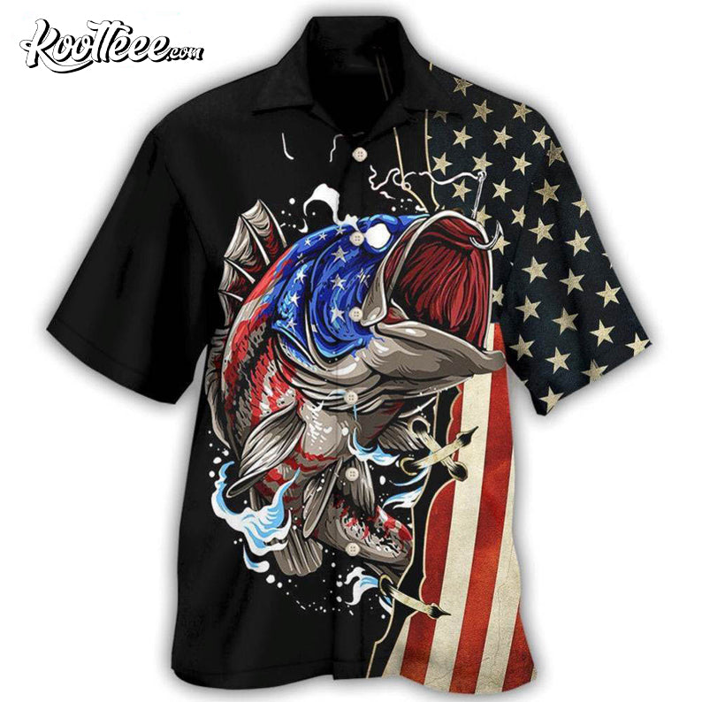 Fishing Lover Independence Day Hawaiian Shirt