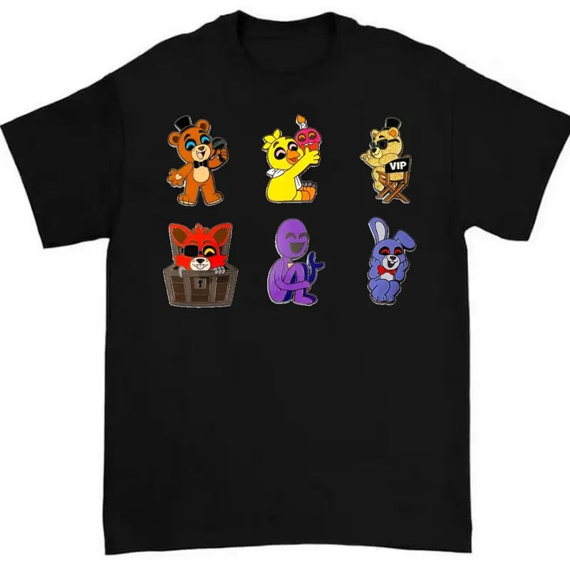 Five Night Freddy Anime Cartoon Horror T shirt