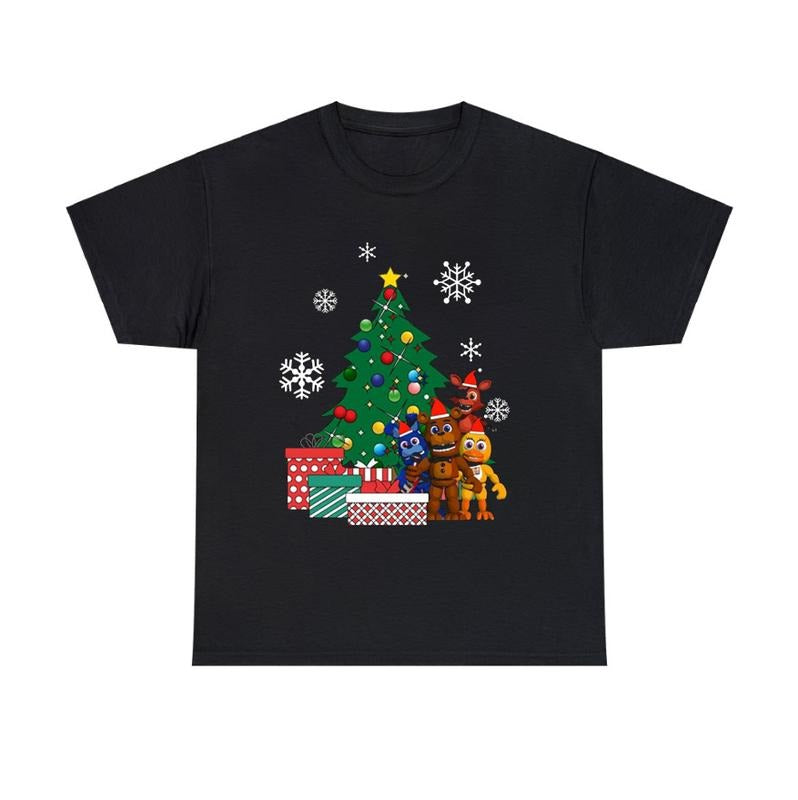 Five Nights at Freddys Horror Game Holiday T-Shirt Arcade Night Graphic Tee