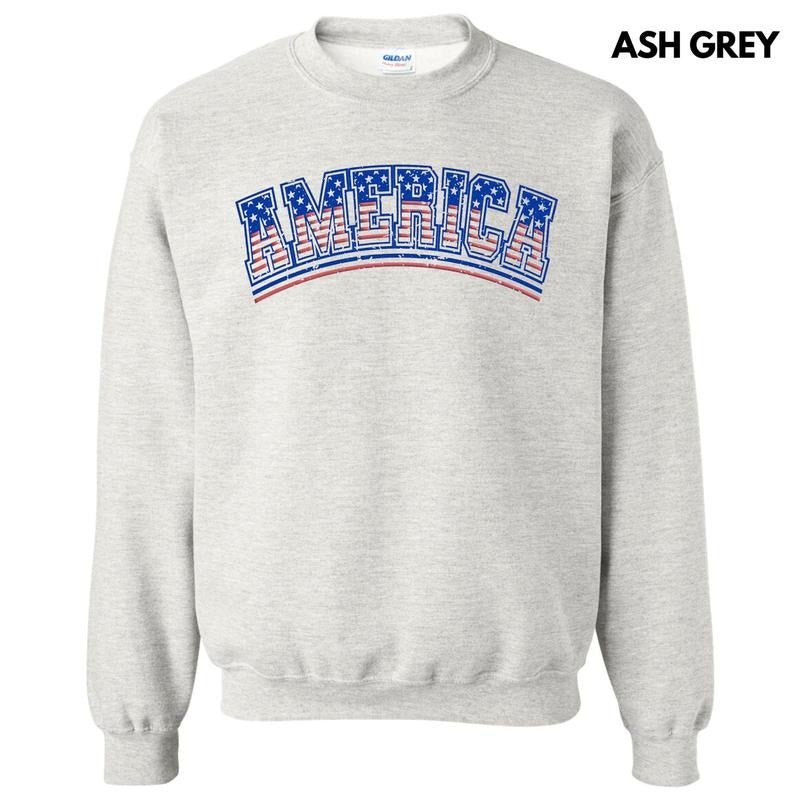 Flag America Puff Sweatshirt T-Shirts, Hoodie | InkThreadWorks.com