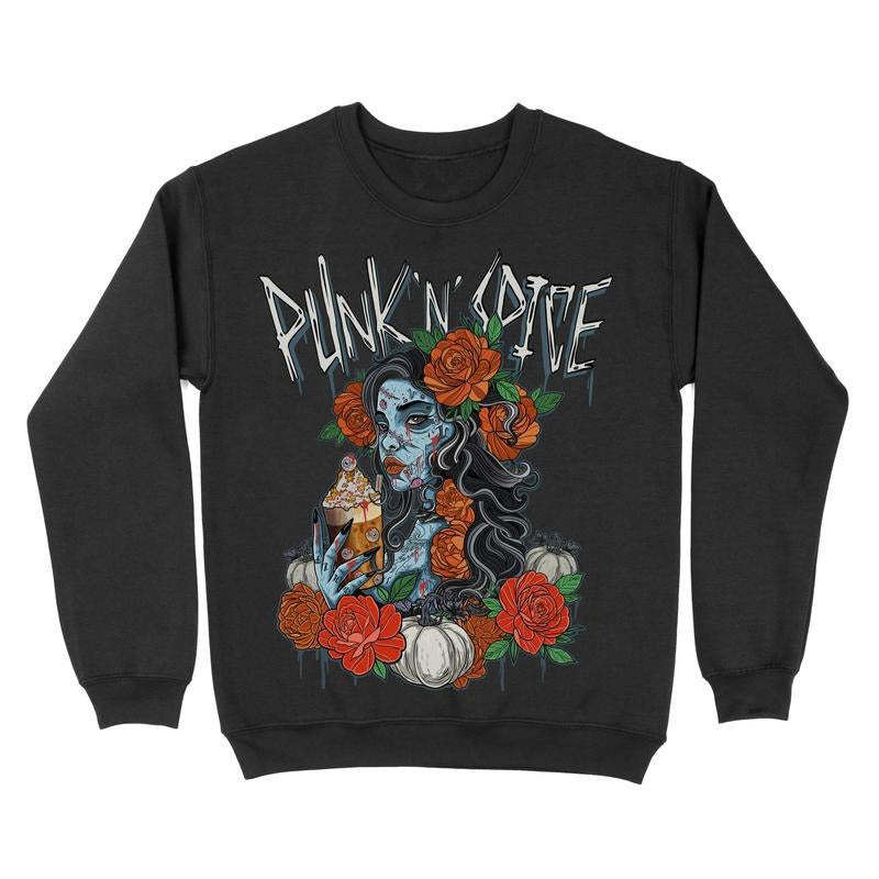 Fleece Crewneck Sweatshirt - PUNK 'N' SPICE Graphic