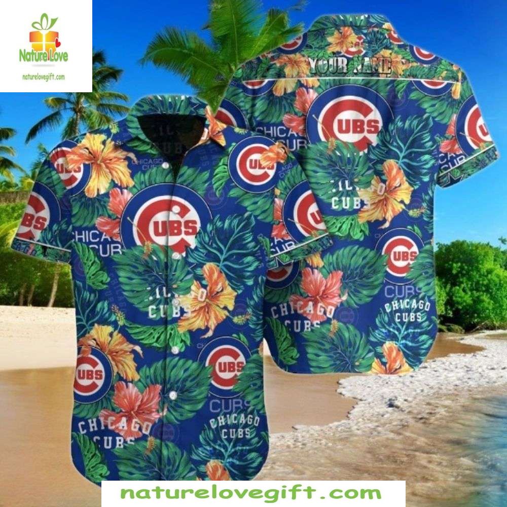 Chicago Cubs Hawaiian Shirt Floral Fanfare Vibrant Baseball Apparel