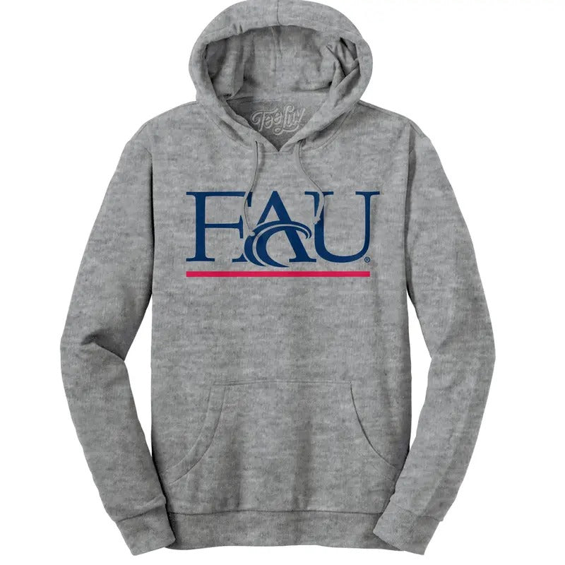 Florida Atlantic University Hooded Sweatshirt - Gray T-Shirts, Hoodie | InkThreadWorks.com