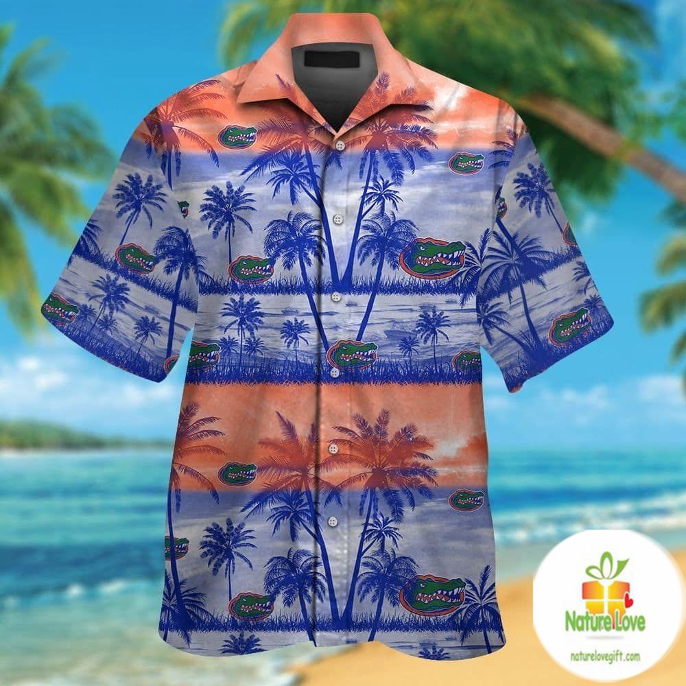 Florida Gators Hawaiian Shirt Short Sleeve Tropical Button Up Aloha
