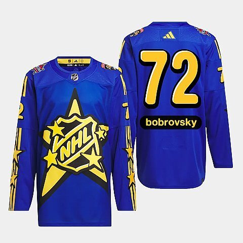 Florida Panthers #72 Sergei Bobrovsky 2024 NHL All-Star Blue Jersey Style 1