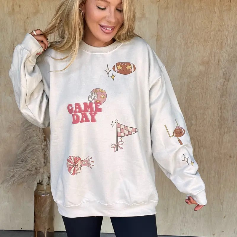 Football Sticker Trend Graphic Top