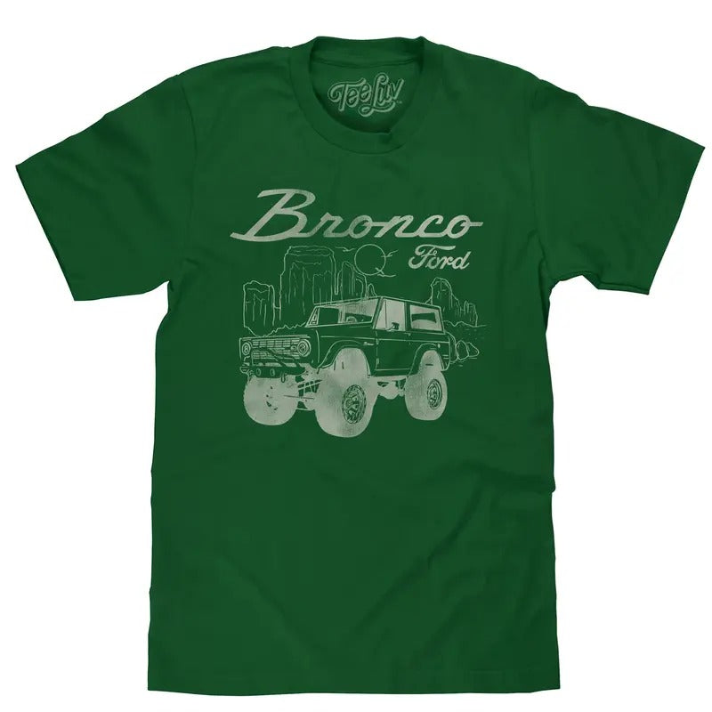 Ford Bronco T-Shirt - Forest Green Hoodie, Sweatshirt | InkThreadWorks.com