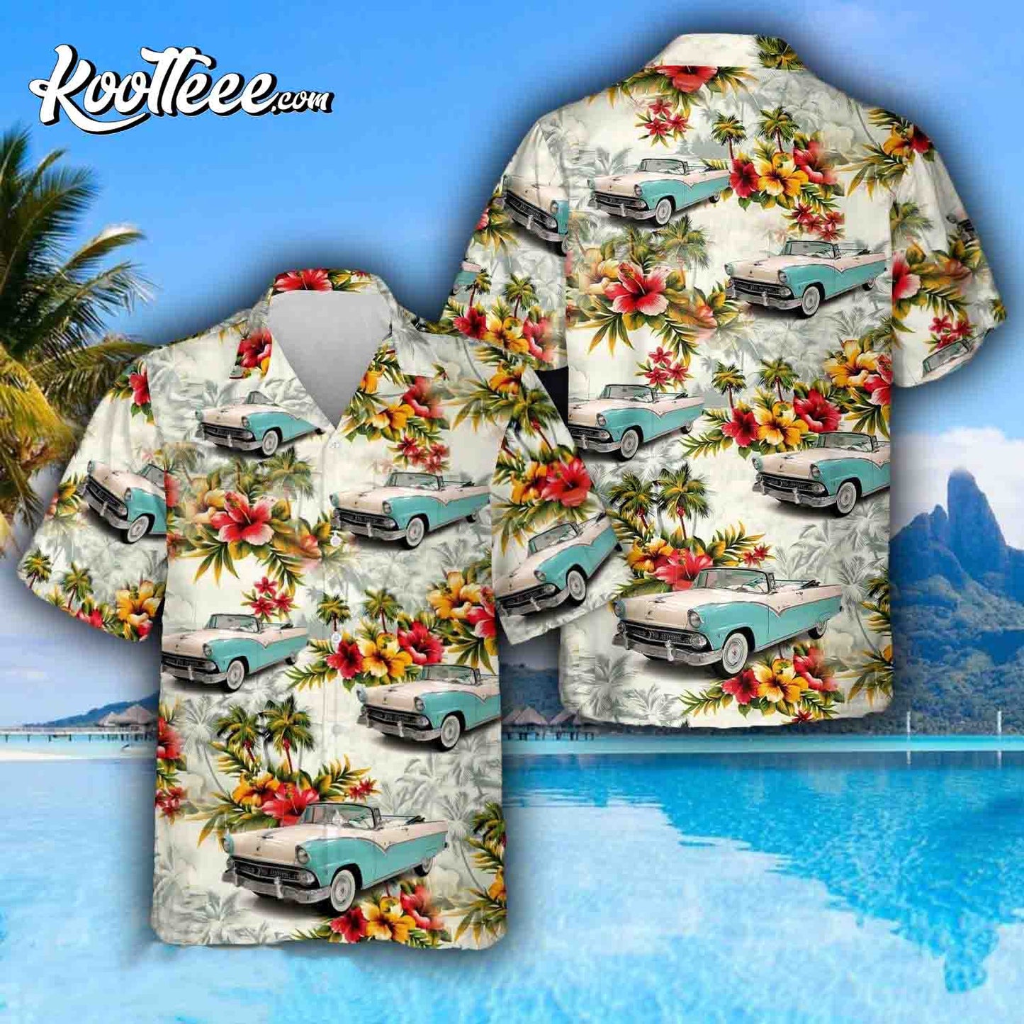 Ford Fairlane Sunliner 1955 Hawaiian Shirt