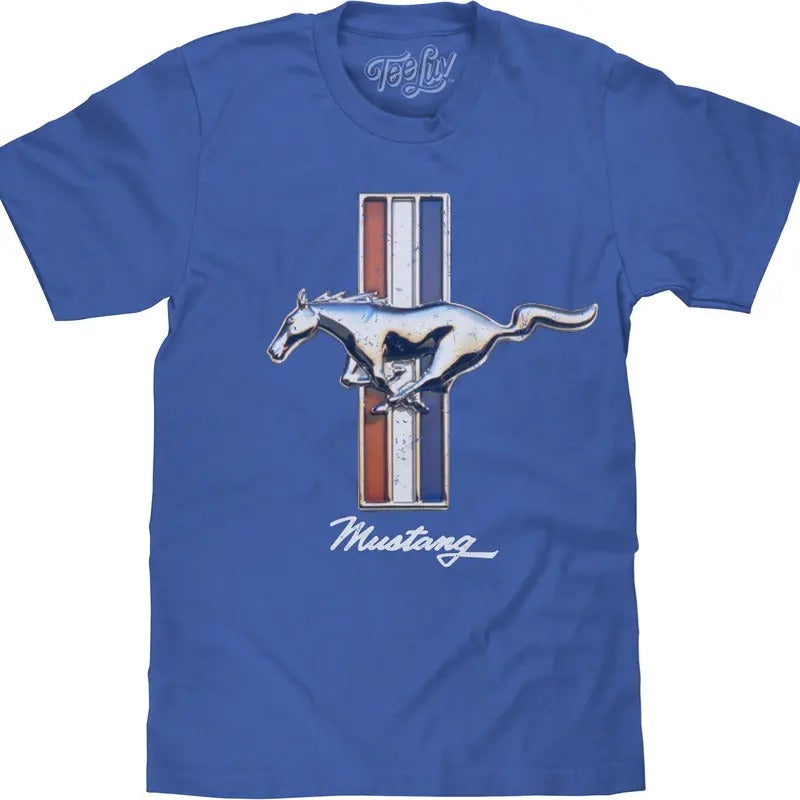 Ford Mustang Big and Tall T-Shirt - Blue Hoodie, Sweatshirt | InkThreadWorks.com