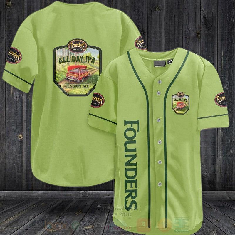 FASHION Founders Brewing All Day Ipa Session Ale Baseball Jerseys Botton Shirt