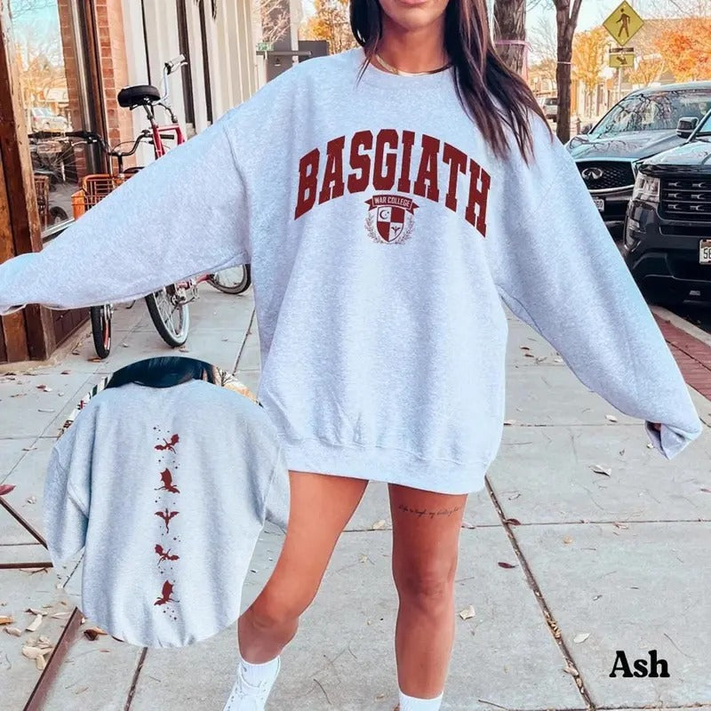 Fourth Wing Double-Sided Sweater, Basgiath War College Shirt, Dragon Rider Sweatshirt, Bookish Sweater, Empyrean Series,...
