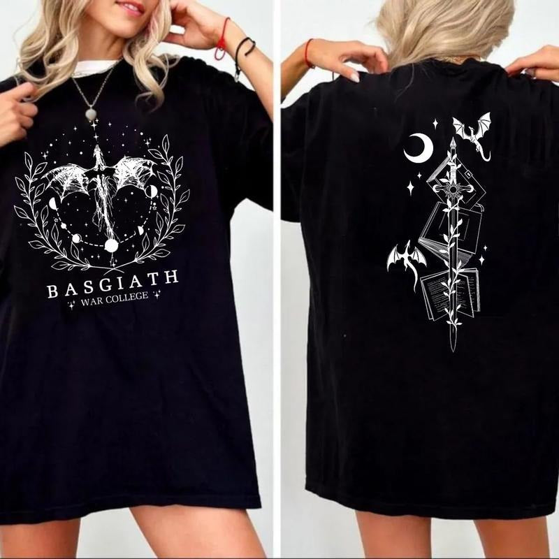 Fourth Wing Double Sided Sweatshirt Hoodie, Basgiath War College Shirt, War College Gift Daily Outfit,Casual Clothing,...