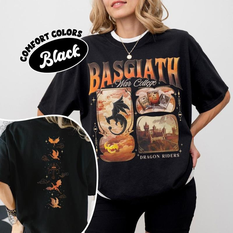 Fourth Wing Fan shirt, Basgiath War College Bookish shirt, Onyx Storm Violet Sorrengail shirt, Bookish Dragon Rider Gift,...