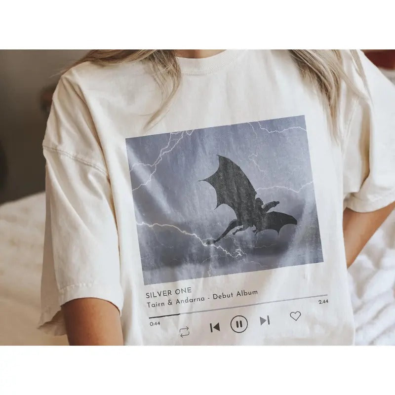 Fourth Wing Shirt Violet Sorrengail Silver One Basgiath War College Shirt Tairn and Andarna Xaden Riorson Riders Quadrant...