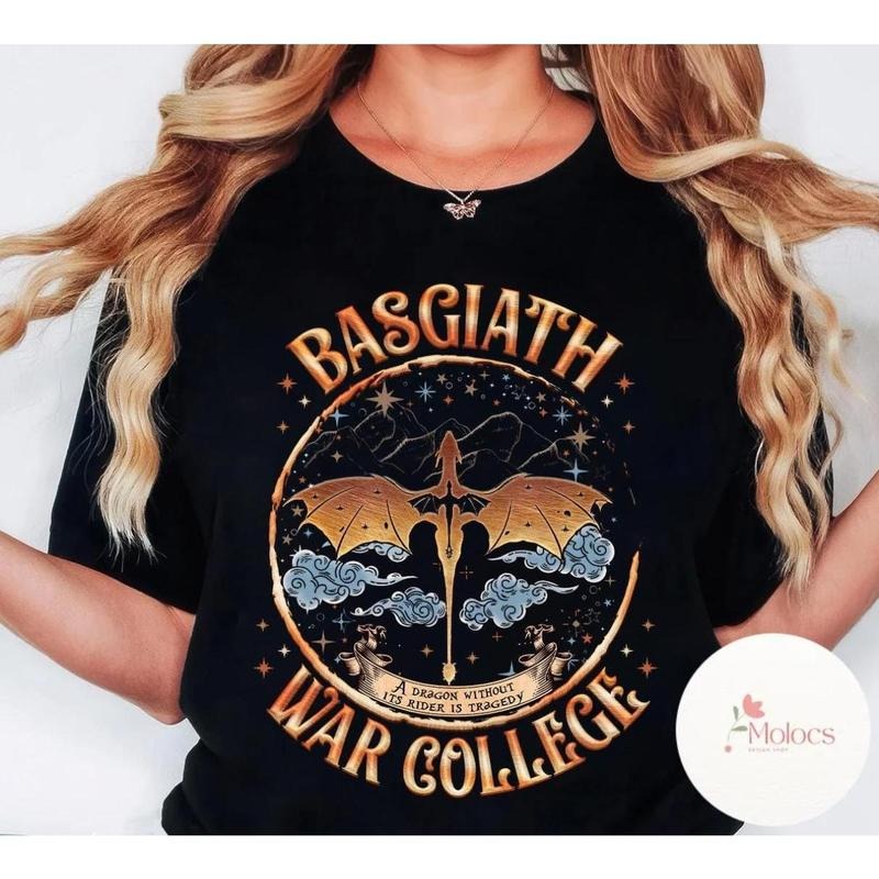 Fourth Wing Shirt, Basgiath War College Shirt, Fourth Wing Dragon Rider Shirt, Iron Flame T-Shirt, Fantasy Book Lover, Graphic