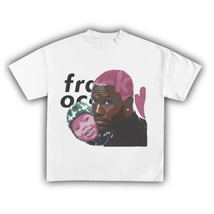 Frank Blond Big Face Pink Kitty Ocean Hip Hop Rap Tee Shirt Cotton Streetwear Hoodie, Sweatshirt | InkThreadWorks.com