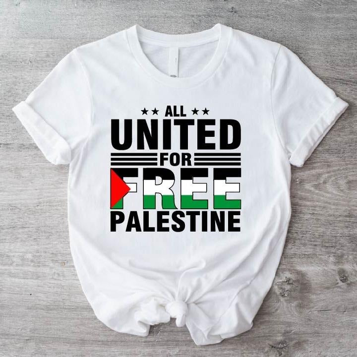 Free Palestine Shirt, Palestine Flag T-Shirt, We Are All United Shirt, Palestinians Tee, Save Gaza Tee, Human Rights...