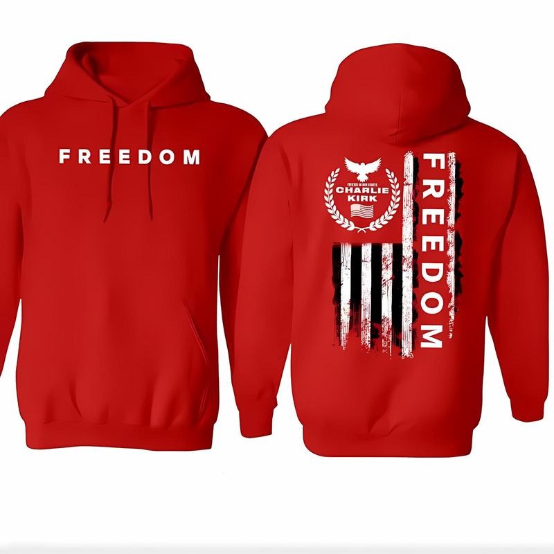 Freedom 14th October Wear Red On Birthday Charliie Kirrk Shirt Hoodie Sweatshirt | InkThreadWorks.com